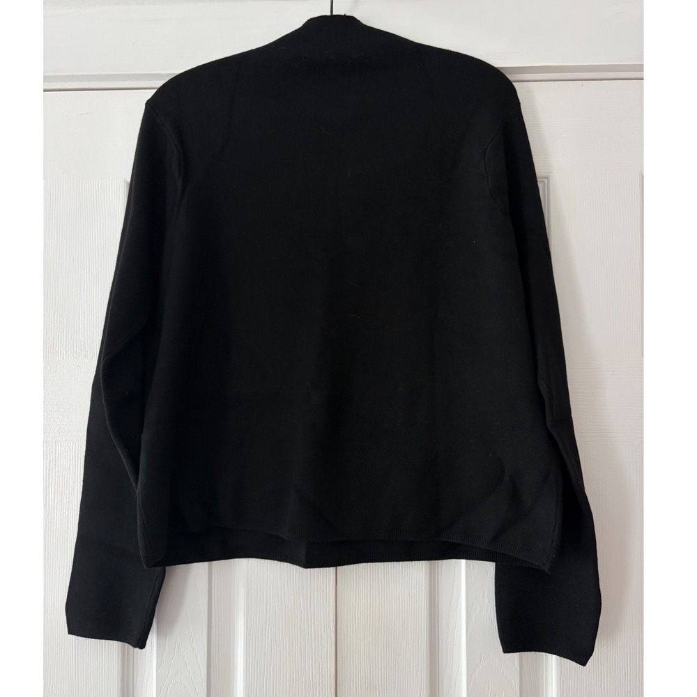Mango MNG Black Mock Neck Long Sleeve Sweater NWT Size L 77085636